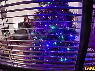 ever wonder how a fake cop pounds a busty cam girl's pussy by her christmas tree?