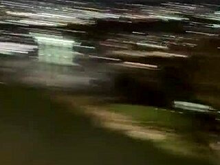 wife flashes during game picks up stranger cuckold watches her fucked then licks cum at cruz lookout!