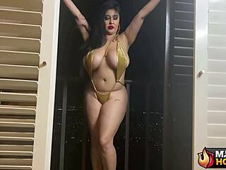 jaylene rio rides rome major's cock in steamy curvy cam fuck