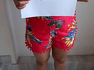 watch this indian wife press her huge boobs for verification