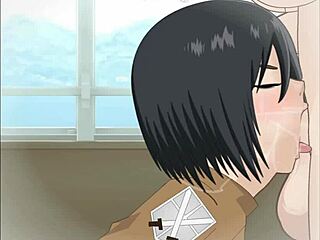 SDT FUTANARI MIKASA ACKERMAN DEEPTHROATS BIG COCK WITH MONSTER TITS FLASHING