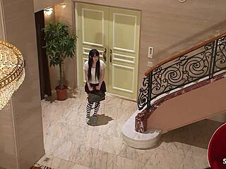 petite japanese teen tempts coworker big dick first day