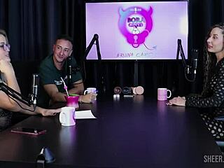 oh man jujube delícia's bora cast with bruna carlos got me leakin' sheer red lingerie mess parte 1!!