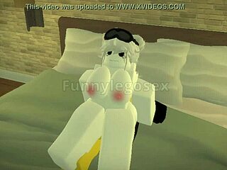 Hot wife rides husband's cock wildly after roblox session!