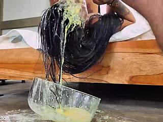 tiny michy perez wrecked in extreme anal pukefest