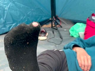 whoops accidental camping fuck with stepsis ditch dildos cum inside! 🔥🍆💦