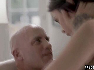 daddy's old hairy cock slams kendra spades' asian pussy after sloppy blowjob and cunni on top