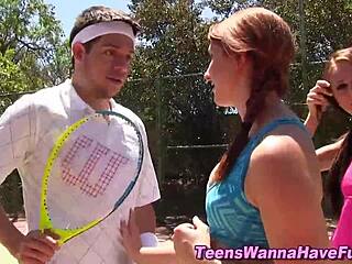 amateur teen gets face blasted with hot cum outdoors