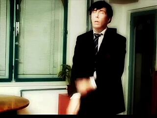 Frau kruger punishes bully with cfnm caning outdoor public humiliation nude oral femdom