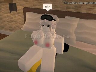 Hot wife rides husband's cock wildly after roblox session!