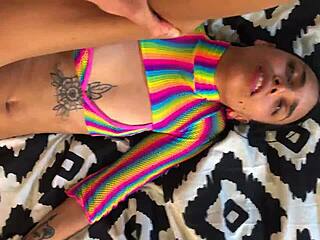 Plugged Petite Latina Sucks Monster Cock And Takes Rough Ride!