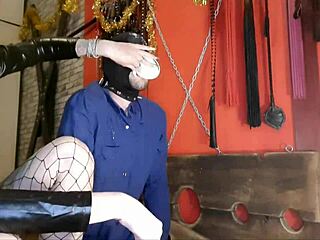 sperm games dominatrix dumps used condom loads over slave's humiliated face