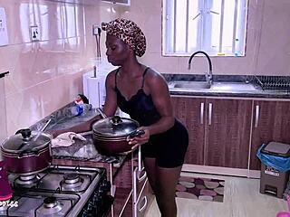 boss, facial cum on ebony maid face?