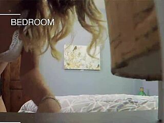 turns out the slutty nanny can't resist big cock over lesbo play