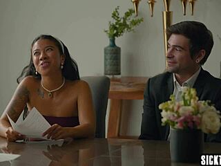 naughty bride gizelle blanco's big ass gets pounded hard by witnesses