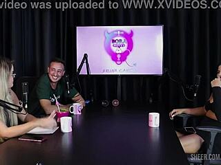 Val Mineirinha and Bruna Carlos ignite in sheer red cast compilation?