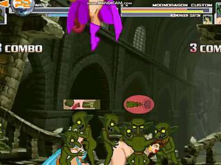 Sexy Mondragon Fights Monster in Goblin Temple Fuck Fest