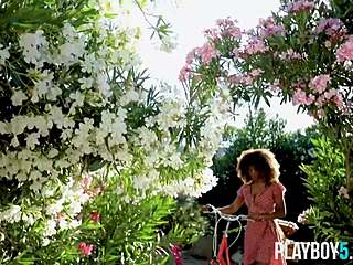 Wow, check big booty black model jenna fox stripping tits outdoors in steamy teasing pose!