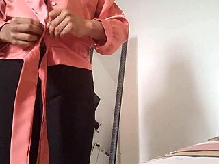 Latina stepmom strips naked masturbates juicy pussy before work fuck