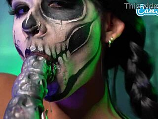 Wednesday Addams Cosplay Dildo Pounding Leads to Quivering Wet Orgasm