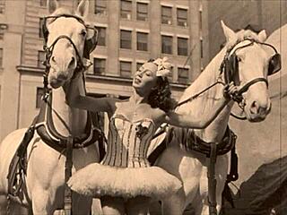 these vintage circus girls captivate crowds