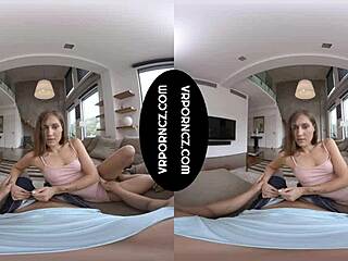 vr sexy tattooed brunette mina gives hot pov blowjob