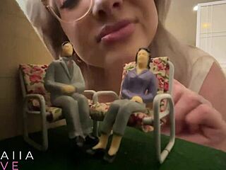 😍 day 7: huge tits domme breeds tiny man experiment success! 🍼