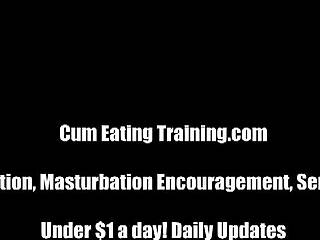 stroke that cock hard then slurp up every drop of your hot sticky cum like a good slave