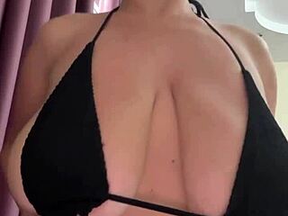 big natural tits shake softly through clothes nipples tease elastically