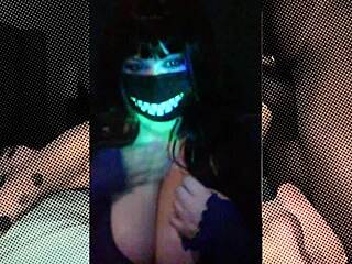 can this chubby goth redhead milf handle my huge dildo in her fat pussy?