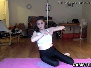 Big Natural Tits Brunette Stretches Yoga Poses Live On Webcam