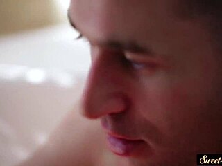 Heart pounding as ebony stepdaughter bends over in bathtub for deep doggystyle pounding