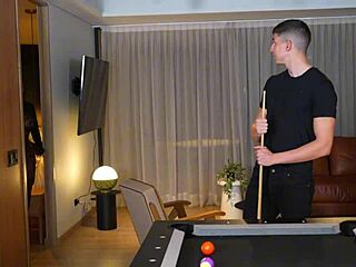 was playin pool but mariana wanted my cock