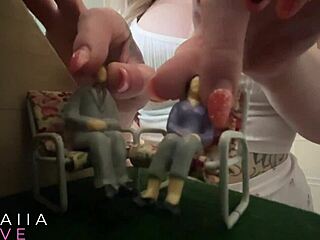 😍 day 7: huge tits domme breeds tiny man experiment success! 🍼