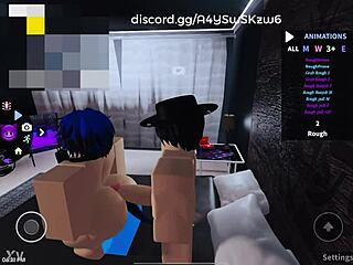 femboy gets savagely fucked during intense roblox sex game