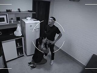 Hey, paid delivery turns into wild housewife sex with tattooed roommate?