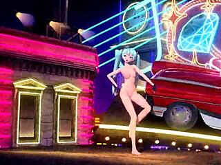 hatsune miku plays piano fully nude in scandal project diva mod