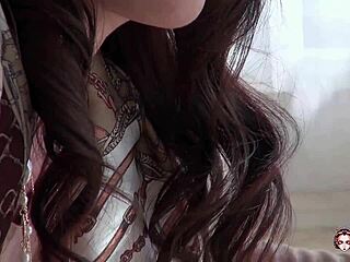 Heart pounding as asian milf's fanny soaks bed from vibrator teasing and squirting orgasms