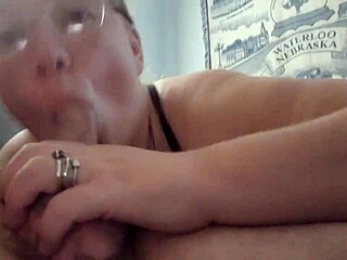 Chubby BBW Pierced Slut Gives First-Time Monster Cock Deepthroat Blowjob