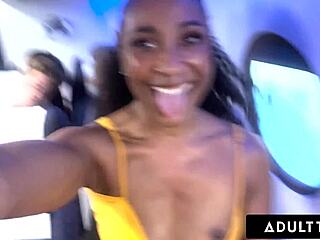 Olivia jay flashes tits caught then slammed doggystyle deepthroat by seatmate!