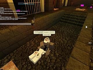 Roblox slut bent over for rough anal pounding