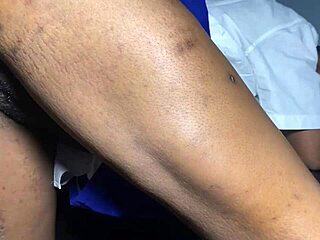 ebony teacher bends over office desk for big black cock doggystyle pounding