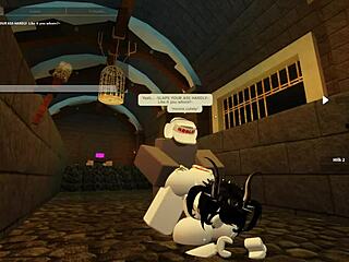 Roblox slut bent over for rough anal pounding