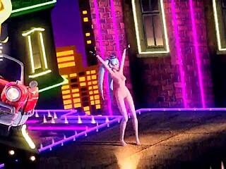 hatsune miku plays piano fully nude in scandal project diva mod