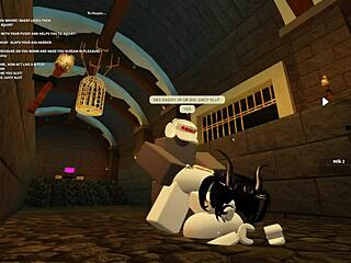 Roblox slut bent over for rough anal pounding