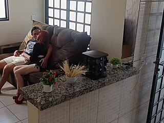 suspicious hubby sets up cams catches wife fucking friend doggystyle 😈 bareback slut action