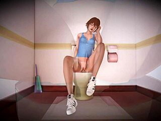 Max's Life Part 4: Slutty Milf Licks Huge Nipples, Outdoor Pussy Play And Toilet Fetish Gameplay