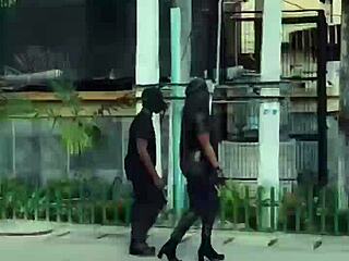 Domina Havi publicly humiliates slave with intense outdoor BDSM