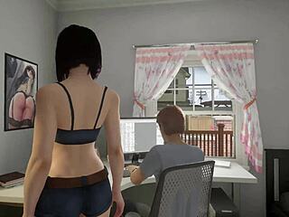 stepbrother catches sister masturbating then fucks her ass pussy mouth creampie