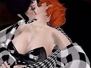 red slave bound in garage gets ravaged hard by lesbian mistress